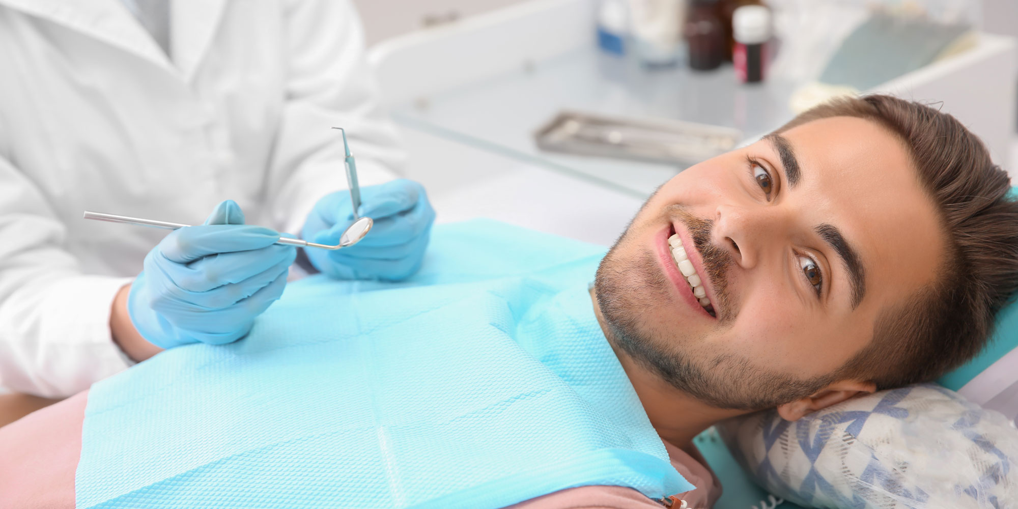 dental patient smiling after procedure