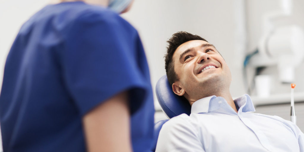dental patient smiling after procedure