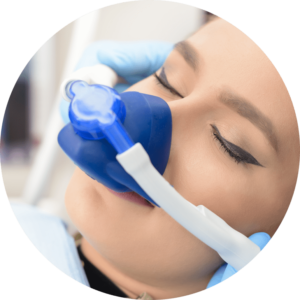 dental patient under nitrous oxide sedation