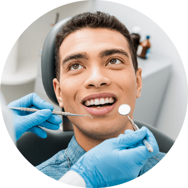 dental patient undergoing procedure